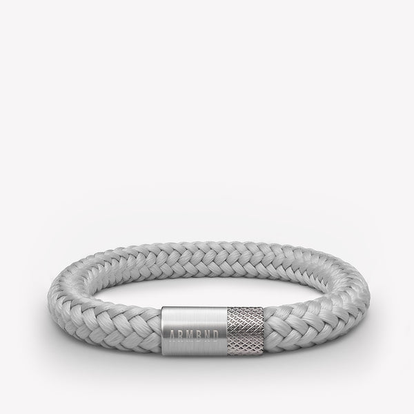Grijze armband met zilveren stalen sluiting
