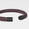 Bruine armband van touw met zwart