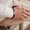 Bruine armband van touw met zilver