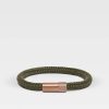 Groene dunne armband met rosé gouden sluiting