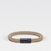 Beige armband met zwarte stalen sluiting (SW6-BND013)